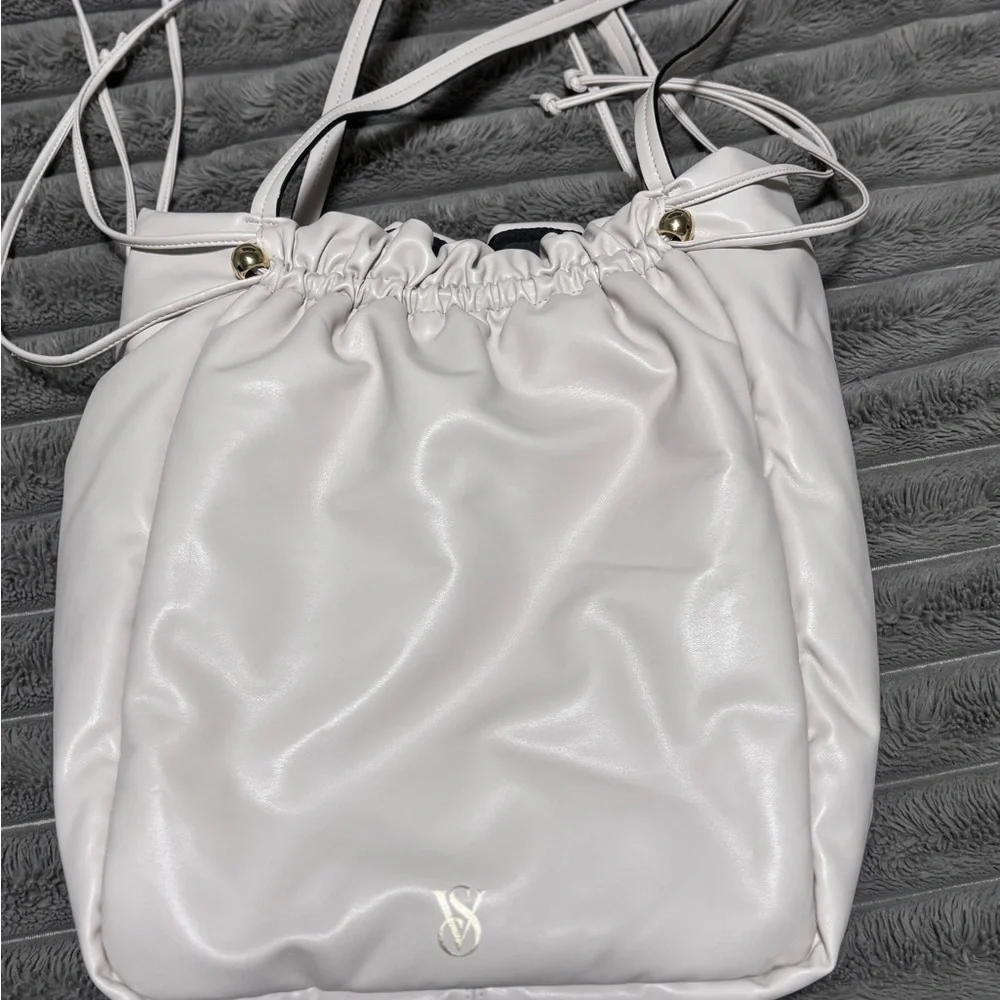 Victoria's Secret Vegan Leather Cinch Tote Bag